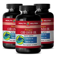 Digestive aid Supplements - Norwegian COD Liver Oil with Vitamins A & D3/EPA & DHA - Norwegian cod Liver Oil softgels - 3 Bottles 750 Softgels