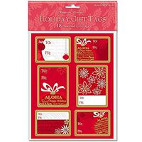 Island Ornament 18 Pack Adhesive Hawaiian Christmas Gift Tag Labels