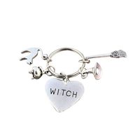 Halloween Witch Keychain Car Keyring Purse Bag Pendant Decoration Hanging Keychain Accessory Creative Gift
