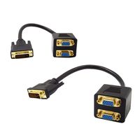 nouler Juler Adapter Display Male Dp to Hdmi Female Converter + Dvi-I 24 + 5 Pin to Dual Vga M-F Adapter Splitter Cable Gold Plated