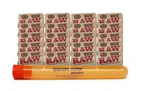 Bundle - 21 Items - RAW Natural Unbleached Hemp Wick 10ft Roll(20 Rolls) and Rolling Paper Depot XL Kewltube