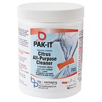 PAK-IT 5784202240CT Citrus All-Purpose Cleaner, Citrus Scent, 20 PAK-Its per Jar (Case of 12 Jars)