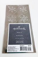 Silver Snowflake Envelope Seals- Pack of 24