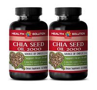 Cchia Seed Oil softgels - CHIA Seed Oil 2000 - Important for Energy Metabolism (2 Bottles)