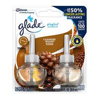 Glade PlugIns Refills Air Freshener, Scented Oil for Home and Bathroom, Cashmere Woods, 1.34 Oz, Pack of 3
