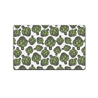 C COABALLA Artichoke Comfortable Print Floor Mat,Detailed Drawing of Super Foods Fresh Vitamin Sources Natural Nutrition Source for Bathroom,23''Lx15''W