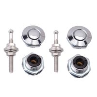 STETION Quick Release Latch License Plate Lock Clip 1.25" Diameter Aluminum Alloy Car Hood Pins Lock Clip Kit for Bumper Hood License Plate (2 Pack - Silver)