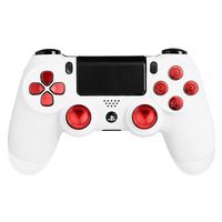 PS4 Metal Bullet Buttons Controller Parts PS 4 Thumbsticks Kit Metal Bullet Joysticks Thumbsticks with ABXY Bullet Buttons and D-pad for PlayStation 4 DualShock 4 Controller Mod Kit Replacement