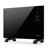 Electric Room Heater for Large Room, Homeleader 1500W Panel Heater Space Heater with Remote,LED Touch Button, Black