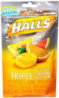 Halls Mentho-Lyptus Drops Sugar Free Citrus Blend 25 Each (Pack of 9)