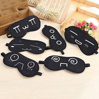CosCosX 5 Pack Funny Expression Printing Sleep Mask Natural Cotton Cartoon Emoticon Eye Cover Patch Sleeping Shade Eyeshade Blinder for Kids Men Women Sleeping Blindfold Nap Shield