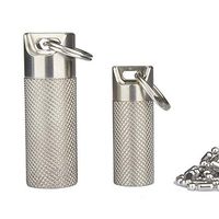 TISUR Mini Pill Cases,Titanium Keychain Pill Holder,Emergency Aspirin Holder,Compact Design (S+M Kit)