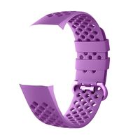 Finance Plan Hot Round Holes Replacement Breathable Silicone Watch Band Strap for Fitbit Charge 3