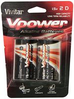 Vivitar V-2D-ALK D Alkaline Batteries, 2 Count