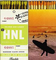 Decorative Matches Hawaii and Surfing Match Boxes with Long Kitchen Matches Great for Lighting Candles, Grills, Fireplaces and More | Set of 2 Large Match Boxes
