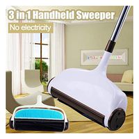Yg-ct 360 Degree Stainless Steel Hand Push Sweepers Sweeping Machine Push Type Magic Broom Sweepers ，Dustpan Household Cleaning Tools (color : White)