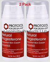 Protocol For Life Balance - Progesterone Cream w/ Pump 3 oz - 2 Pack
