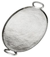 American Metalcraft G23 Hammered Stainless Steel Griddle, Oval, 1-3/4" H, 13-3/4" W, 23-3/4" L, Stainless Steel