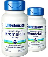 Life Extension Specially-Coated Bromelain, 60 Tablets (Pack of 2)