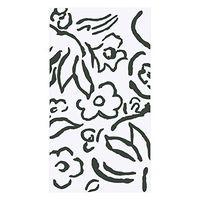 Caspari Matisse Paper Guest Towel Napkins in Black - Two Packs of 15