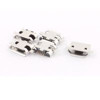 uxcell a15080400ux1037 Micro USB Female Socket 180 Degree 5-Pin Jack Solder Connector Pack of 5