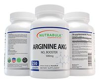 NutraBulk Premium Arginine AKG 500mg Capsules - 250 Capsules
