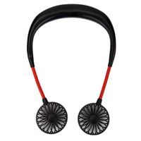 Hand Free Personal Fan, XXMANX Mini USB Portable Fan Cool Neckband Design Suitable for Outdoor Sports Traveling Office Home and Hiking (Black)