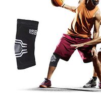 PU LifeStyle Therapeutic Metal Stabilizer Knee Brace with Padded Cushion, Black/White