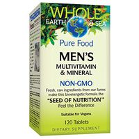 Natural Factors, Whole Earth & Sea, Men's Multivitamin & Mineral, Whole Food Supplement, Vegan and Gluten Free, 120 Tablets (60 Servings)