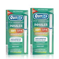 Nicotine-Free Smoke-Free Oxygen Inhaler with Soft Tip Chewable Filter for Maximum Relief, Clinically Studied to Help Cope with Oral Fixation and Quit Smoking Support (Twin Pack, Fresh Mint)