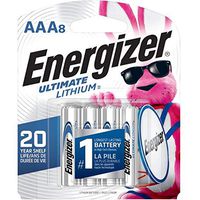 Eveready L92SBP8 Ultimate Lithium Batteries, AAA, 8/Pack