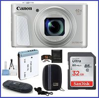 Canon PowerShot SX730 HS Digital Camera (Silver) Bundle; Includes: 32GB SDHC Class 10 Memory Card + Spare Battery + Camera Case and more ...