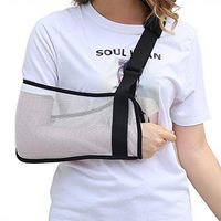 Arm Sling Air - Lightweight Cool Mesh Arm Sling,Arm Sling Sport Breathable, Fractured Bones - Adjustable Arm, Shoulder & Rotator Cuff Support (White)