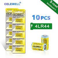 【5-Year Warranty】 CELEWELL 4LR44 6V Battery 170mAh High Capacity Same as 28A 4A76(10-Pack)