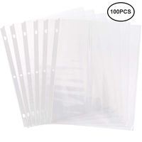 Page Protectors 8.5 x 11 Sheet Protectors 100PCS Top Loading Page Protectors fits 3 Ring Binder Plastic Clear-Sheet-Protectors-Page-Protectors for 3 Ring Binders