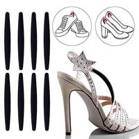 Strap Shoes Pinch Protection - Quick Relief - Made with High-Performance Foam Material (4 Pairs) (Black)