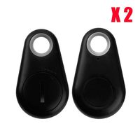 DETALLAN GPS Tracker for pet cat Dog 2PC Anti-Lost Theft Device Alarm Bluetooth Remote GPS Tracker Child Pet Wallet (Black)