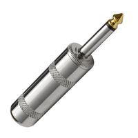 Seismic Audio - CABLE CONNECTOR - New 1/4" Large Barrel Mono TS Nickel - Allows for Speaker Cables with an outer diameter of 10MM/0.38"