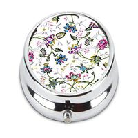 Chun Qige Pretty Girls Unique Customization Stainless Steel Round Pill Case Box Holder，Durable Fashion Storage Box, Wallet