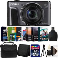 Canon PowerShot SX720 HS 20.3MP CMOS Digic 6 Processor WiFi Digital Camera Black + Photo Editing Solution Software Bundle