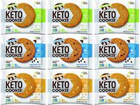 The Complete Keto Cookie, Variety Sampler Pack 3 Flavors, 1.6oz - 9 Count, Low Carb, Plant-Based Protein Cookies, Vegan and Non-GMO, by Adventure Box