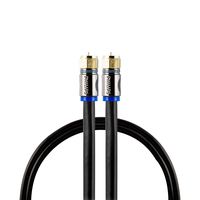 Philips RG6 Quad Shield Coaxial Cable, 6 ft. in-Wall Rated, Ideal for TV Antenna DVR Satellite Cable, F-Type Connectors, 3 Ghz Digital, Black, SWX9444B/27
