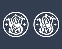 Pack of 2 Vinyl Decals - Smith and Wesson Guns Logo