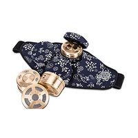 PASLWSSY Ankle Waist Acupoint Pad Elastic Belt Moxibustion Therapy Moxa Box,Smokeless Copper Box Moxibustion Cans,4cans