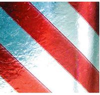 Foil Gift Wrap Paper 7-1/2 Inches Wide X 150 Feet Long Lg Red & Silver Stripe