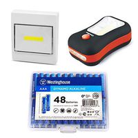 Everyday Household Combo Pack- Includes 48AAA Alkalines, 2 in 1 Flashlight, and Multipurpose Flashlight