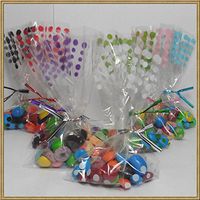 200pcs 4"x 6"Polka Dot" Gift Cello Bag (8 Colors) + Twist Ties