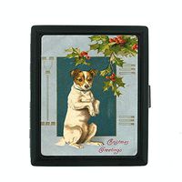 Perfection In Style Metal Cigarette Case Vintage Dog Design 006