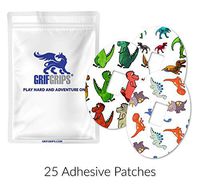 GrifGrips Extreme - Dexcom G4 and G5 Oval Cuts (Pack of 25) (Go Jurassic)