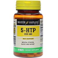 Mason Natural, 5 L-Hydroxytryptophan Tablets, 200 Mg, 30 Count, Dietary Supplement Supports Sleep and Mood, Promotes Mental Fitness and Clarity